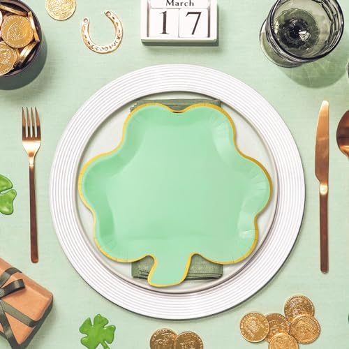Whaline disposable paper plates showing size scale on table