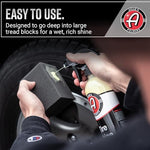 Adam's Tire Shine 16 Fluid Ounce bottle on a clean detailing workspace