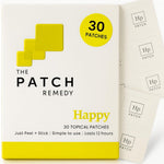 The Patch Remedy Happy Patch front packaging 30 count mood support stickers