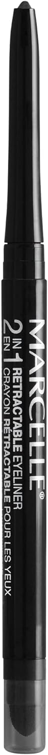 Marcelle 2-in-1 Retractable Eyeliner front view black makeup pencil