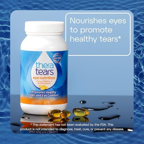 Authentic USA imported TheraTears dry eye supplement bottle on a clean background