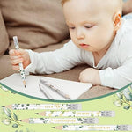 Pack of sixty Tinlade sage green mini pencils highlighting the compact size and durable wood build.
