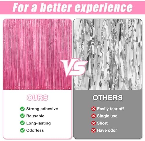 Crosize pink foil backdrop being peeled and stuck using the built-in adhesive tape