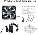 Easy Cloud high airflow cabinet cooling fan package setup for home server and router setups