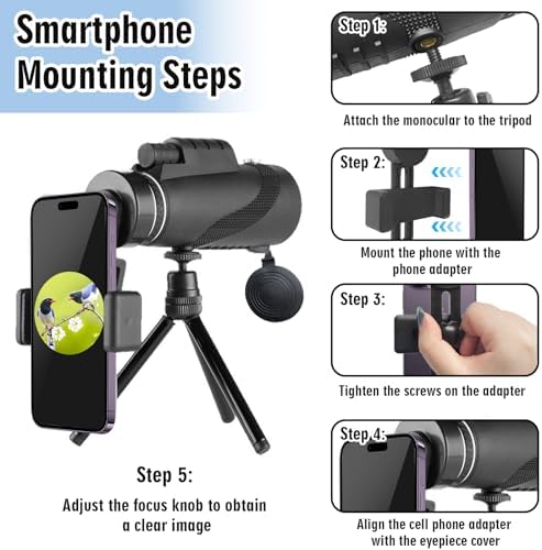 Orizizhic monocular telescope kit with all included accessories