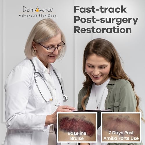 DermAvance Arnika Forte dietary supplement bottle for aesthetic treatment recovery