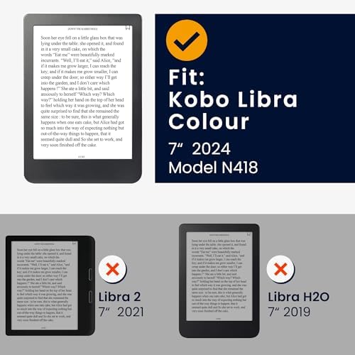 Back view of Kobo Libra Colour in light brown cork case