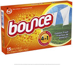 Bounce anti static laundry sheets packaging back details showing instructions