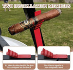 Golf Cart Cigar Holder, Magnetic Clip Cigar with Adjustable Strap, Accommodate All Cigar Sizes,Versatile & Secure Accessory for Golfing, Boating, BBQs, Fishing & Outdoor Enthusiast (2 Pack Red) - Image 5