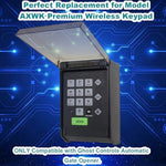 Long range wireless gate opener keypad mounted on an outdoor post