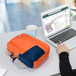 Cayeelu 9-11 Inch Tablet Sleeve Bag Orange with tablet inside