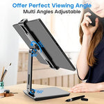 ROADOM swivel desk bracket close up view of anti slip protective rubber clamp.
