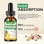 High absorption daily selenium liquid drops lifestyle product showcase.