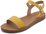 Herstyle Flat Sandals for Women - Open Toe 1 Band Ankle Strap Summer Dressy Sandals, Lightweight Casual Strappy Slip-On Flats with Adjustable Buckle - Image 12