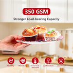 Close-up of the thick two-ply absorbent napkins and durable plastic forks included in the Grencian kit.