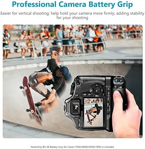 Neewer battery grip demonstrating the alternative AA battery tray accessory tray option for emergency backup power supply.