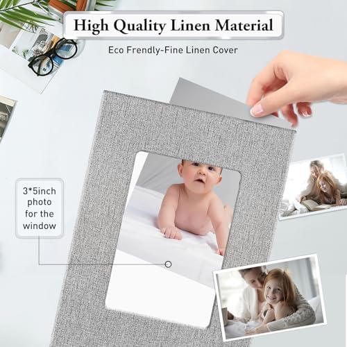 EJBLFE small photo album standing upright on a wooden shelf next to home decor