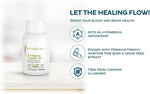 Biogena vascular and microcirculation support capsules highlighting grape seed extract content.