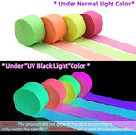 Closer shot of high quality neon green orange yellow and pink crepe paper party supplies