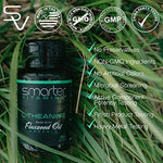 SmarterVitamins L-Theanine liquid softgels with flaxseed oil supplement facts label