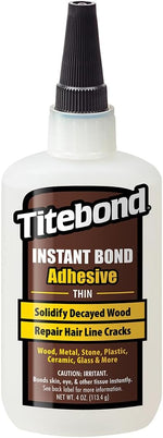 Titebond Instant Bond Medium CA Super Glue - Ethyl Cyanoacrylate Adhesive Filling Knots & Voids, 5-7 Second Set - 4 Oz. 6212 - Image 12