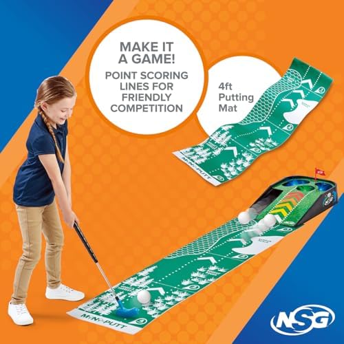 NSG kids golf set showing adjustable putter height options