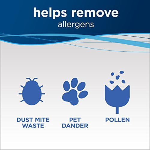Concentrated Bissell allergen removal solution bottle showing 2X power label.