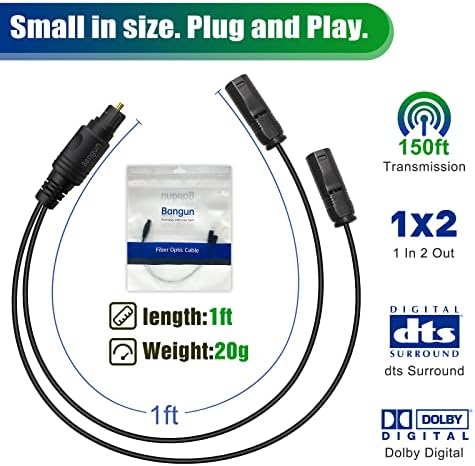 Bangun optical audio splitter displaying 90 degree rotating plug design