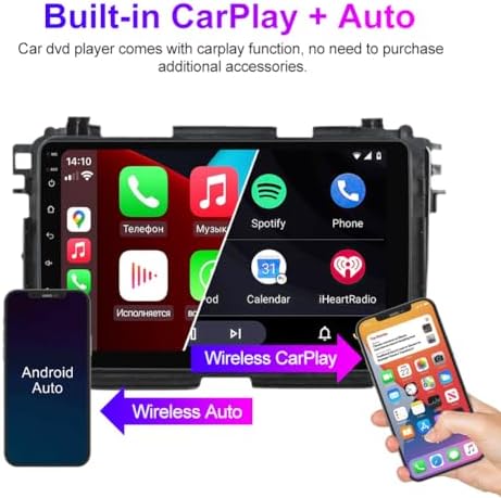 Side profile of Biorunn Android head unit for Honda HR-V