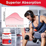 Theronika Aly Tinniease Pro capsules displaying premium nutritional facts panel