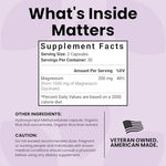 Supplement facts panel of Luma Nutrition Magnesium Glycinate highlighting one thousand milligrams serving size
