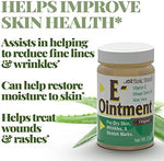 Basic Brands Vitamin E two ounce skin protectant formula highlighting wheat germ oil and aloe vera ingredients