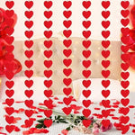 AinDen Valentines Day hanging decorations used as a romantic border setup on a living room window frame