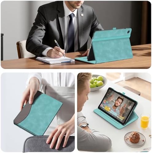 Interior perspective of the Fintie tablet case highlighting the soft microfiber lining and non-slip strips.