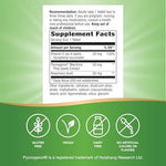Close up of the authentic USA imported Nature's Way Pycnogenol vegan tablets packaging.