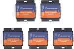 RS232 to Ethernet converter circuit board and component layout