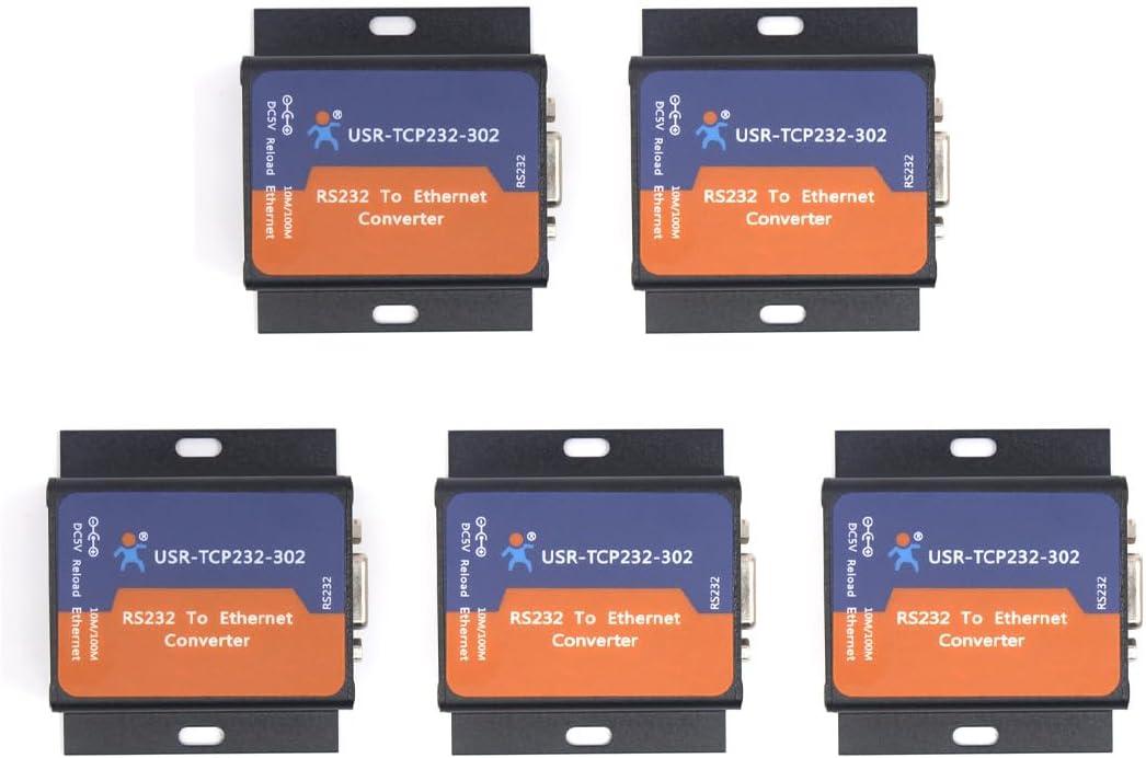 RS232 to Ethernet converter circuit board and component layout