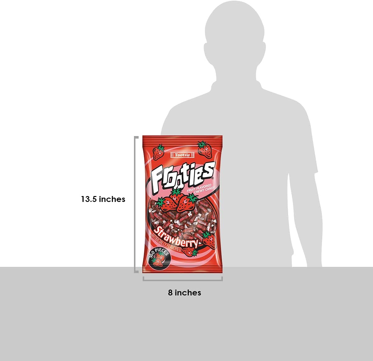 Tootsie Roll Strawberry Frooties gluten free chew candy texture detail