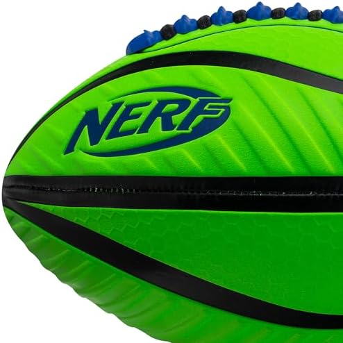 Premium packaging of the USA imported Nerf junior spiral grip football set.