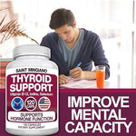 Saint Mingiano Thyroid Support 120 capsules front view bottle for natural hormone balance.