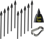 [10Pcs] OEM Tab S8 Soft Tips,Nibs [0.7mm] Replacement for Samsung Galaxy Tab S8/Tab S6 Lite/Tab S7/Book Pro 360 Stylus S Pen with Tools (Black) - Image 1