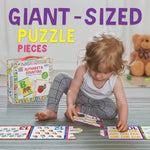 Thick premium cardboard material detail of Briarpatch double sided childhood puzzle