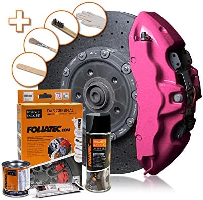Foliatec heat resistant brake paint set components close up