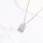 Mikovivi Israeli Style Stainless Steel Ball Chain Necklace With Engraved Pendant