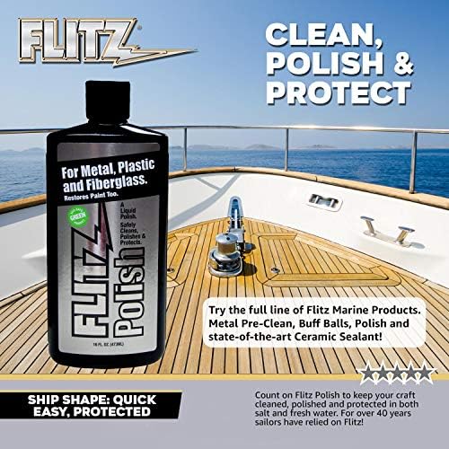 Authentic USA made Flitz polish showing the non-abrasive liquid consistency.