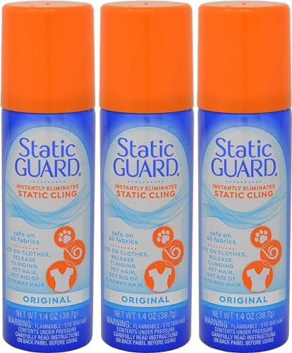 Static Guard 1.4 Ounce travel size cans pack of three laundry care