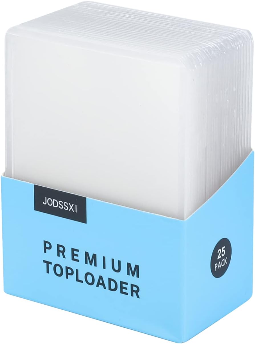 JODSSXI 25 pieces super clear toploaders front view