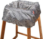 Skip Hop high chair cover close up of the ultra soft quilted fabric