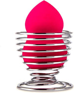 Jyukan silver beauty makeup sponge blender holder front view drying stand