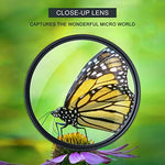 Green.L macro filter set showing +1 +2 +4 and +10 labels